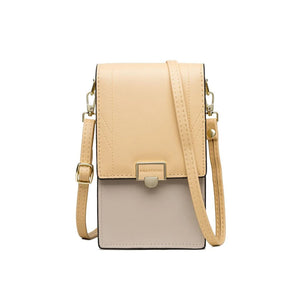 Lady Leather Small Crossbody Shoulder Bag with Cell Phone Pocket