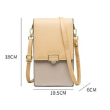Lady Leather Small Crossbody Shoulder Bag with Cell Phone Pocket