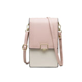 Lady Leather Small Crossbody Shoulder Bag with Cell Phone Pocket