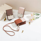 Lady Leather Small Crossbody Shoulder Bag with Cell Phone Pocket