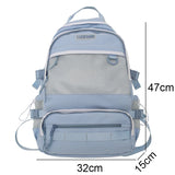 Lady Male Mesh High Capacity College Backpack Female Laptop School Bag Women Men