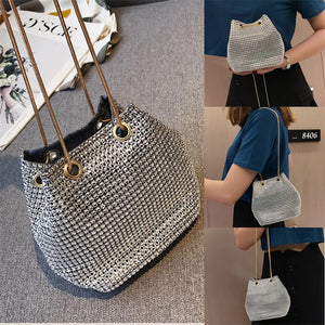 Rhinestone Chain Shoulder Bag Large Capacity