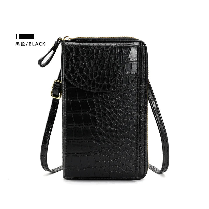 Lady Messenger Bag Woman Crossbody Bag Mobile Phone Bag Double-layer Wallet