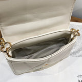 Lady Metal Chain Shoulder Bag Solid Women Handbag All Match Casual