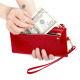Oil Wax Women Clutch Wallet Leather Long Wallet Purse Coin Purse