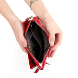 Oil Wax Women Clutch Wallet Leather Long Wallet Purse Coin Purse