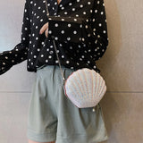 Sequin Lady Shell Chain Shoulder Bag Evening Purse Lipstick Bag