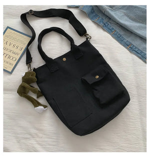 Casual Canvas Shoulder Bag with Big Capacity