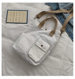 Casual Canvas Shoulder Bag with Big Capacity