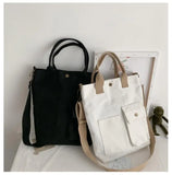 Casual Canvas Shoulder Bag with Big Capacity