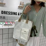Casual Canvas Shoulder Bag with Big Capacity