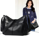 Retro PU Messenger Bag Women Shoulder Handbag