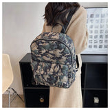 Lady Space Padded Women's Small Backpack Cotton Backpacks Girls Travel Bagpack