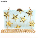 Lady Star Shape PVC Women Handbag Small Capacity Casual Shoulder Messenger Bags