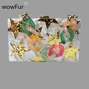 Lady Star Shape PVC Women Handbag Small Capacity Casual Shoulder Messenger Bags