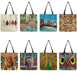 Owl Print Eco-Friendly Large Capacity Tote Bag