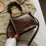Lady Vintage Small Shoulder Bag Flap Messenger Bag for Women