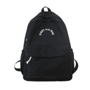 Lady Waterproof Nylon College Backpack Girl Laptop Student Bag Female Travel
