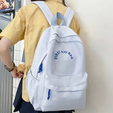 Lady Waterproof Nylon College Backpack Girl Laptop Student Bag Female Travel