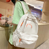 Lady Waterproof Nylon College Backpack Girl Laptop Student Bag Female Travel