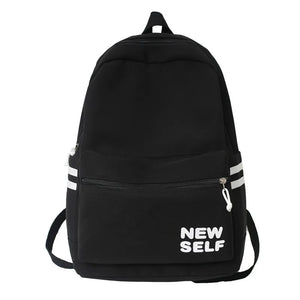 Lady Nylon Laptop Teen College Backpack Women School Bag