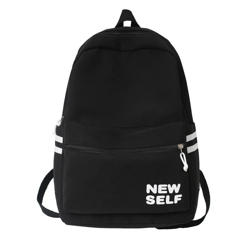 Lady Nylon Laptop Teen College Backpack Women School Bag