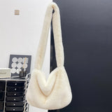 Lady Winter Hot Pink Faux Fur Shoulder Bag
