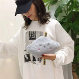 Lady's Lovely Plush Cloud Shoulder Bag