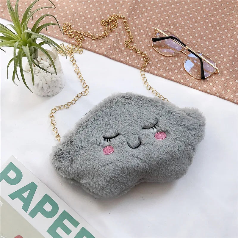 Lady's Lovely Plush Cloud Shoulder Bag