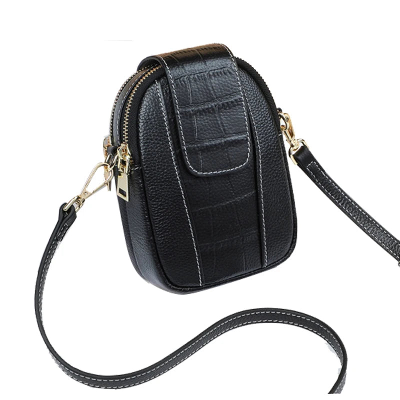 Mini Cross Body Handbag with Eco Friendly Hardwares & Snake Pattern