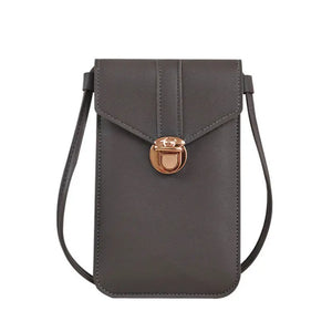 Lady's Phone Bags Buckle Women's One Shoulder Bag Thin Crossbody Touch Screen Mo