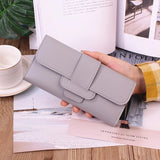 Women's Long Style Three Fold Flip Cover Clasp Wallet