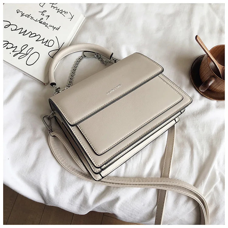 Small Square Chain PU Leather Handbag for Women