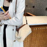 Lamb Hair Cloud Bag Plush Winter Shoulder Handbag
