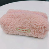 Plush Lamb Cosmetic Bag Large Capacity Storage Bag