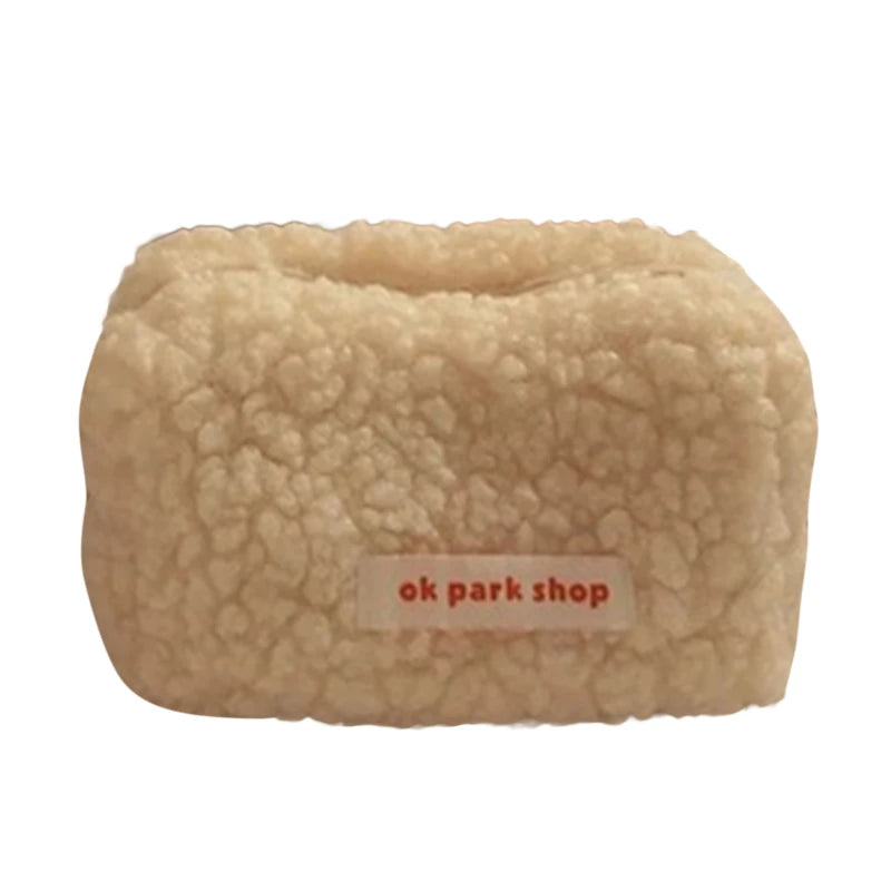 Plush Lamb Cosmetic Bag Large Capacity Storage Bag