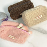 Plush Cosmetic Bag Large Capacity Travel Makeup Organizer