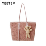 Soft Bear Plush Handbag Large Capacity Shoulder Bag Women's Bag