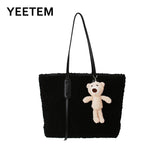 Soft Bear Plush Handbag Large Capacity Shoulder Bag Women's Bag