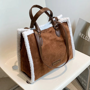Lamb Wool Crossbody Bag Women's Casual Handbag