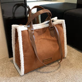 Lamb Wool Crossbody Bag Women's Casual Handbag