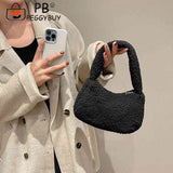 Lamb Wool Women Hand Bags Casual Winter Female Small Tote
