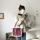 Retro College Style Shoulder Bag for Women Large-capacity Casual Handbag