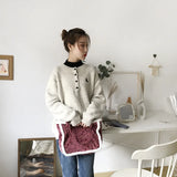 Retro College Style Shoulder Bag for Women Large-capacity Casual Handbag