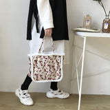 Retro College Style Shoulder Bag for Women Large-capacity Casual Handbag