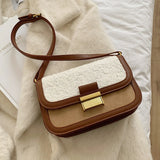Lambs Wool Small Square Bag Plush Shoulder Bag Handbags High