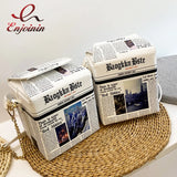 Landscape Pattern Chain Purses for Women Crossbody Bags Totes
