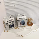 Landscape Pattern Chain Purses for Women Crossbody Bags Totes