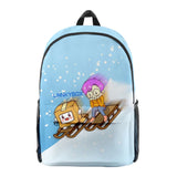 Lankybox 3D Backpack Oxford School Bag Teenager Girl Child Travel Bag