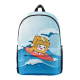 Lankybox 3D Backpack Oxford School Bag Teenager Girl Child Travel Bag